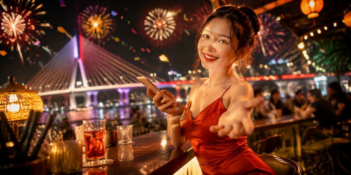 Người dùng tại Cần Thơ xem thông tin khuyến mãi casino trên điện thoại bên chợ đêm