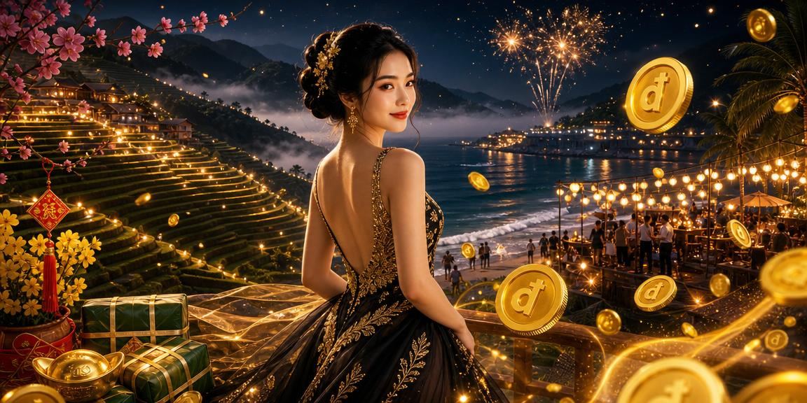 Người dùng tại Sapa nhận thưởng đăng ký mới trong dịp Tết với không khí lễ hội rực rỡ